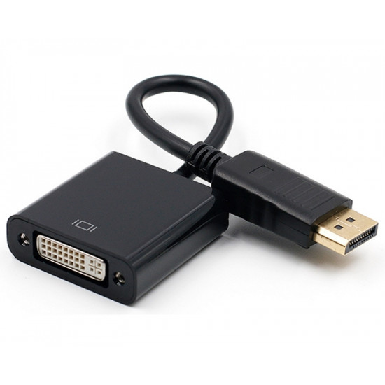 E GREEN Adapter DisplayPort M DVI F Crni