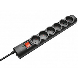 TRUST Strujni kabl Surge Protector 6 mesta, 1.8m, crna