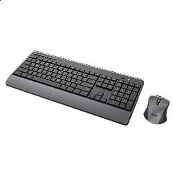 TRUST Tastatura+miš TREZO bežični set, Silent, US, crna