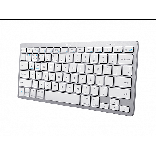 TRUST tastatura Basic Bluetooth, US, bela