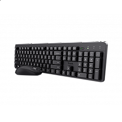 TRUST tastatura+miš ODY II, US, crna