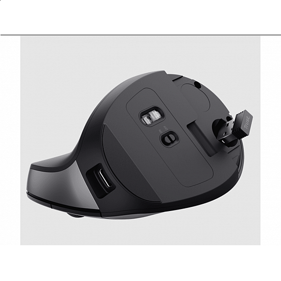 TRUST miš  BAYO II ERGO bežični, rechargable, crna