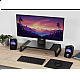 TRUST postolje za monitore MONTA GLASS, crna