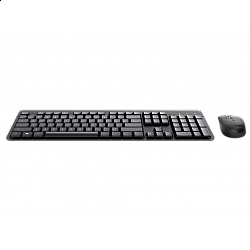 TRUST tastatura+miš ODY II bežični set, Silent, SRB, crna