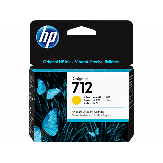HP 712 29-ml Yellow DesignJet Ink Cartridge HP 712 29-ml Yellow DesignJet Ink Cartridge