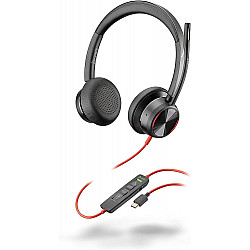 HP slušalice Poly Blackwire 8225 Stereo MS Teams Cert USB-C Headset +USB-C, A Adapter, 8X225AA, crna