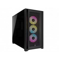 CORSAIR kućište iCUE 5000D AIRFLOW Mid-Tower, Gaming, ATX, kaljeno staklo, bez napajanja, RGB, crna