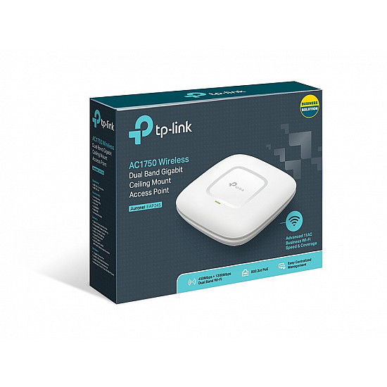 TP LINK Access point AC1750 Dual Band Wi-Fi Gigabit Ceiling Mount, 1xGigabit LAN, 6xinterna antena - EAP245