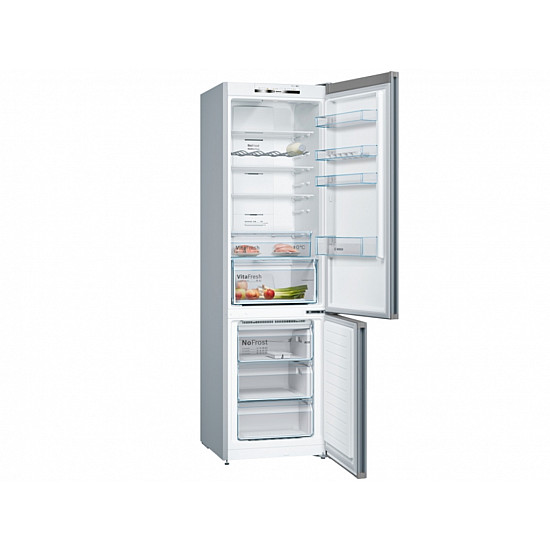 BOSCH Frižider KGN39VLEB, kombinovani, NoFrost, E, 366(256+110), 203x60x66cm, inox