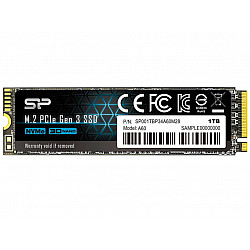 SILICON POWER SSD  A60 1TB, M.2, PCle, crna