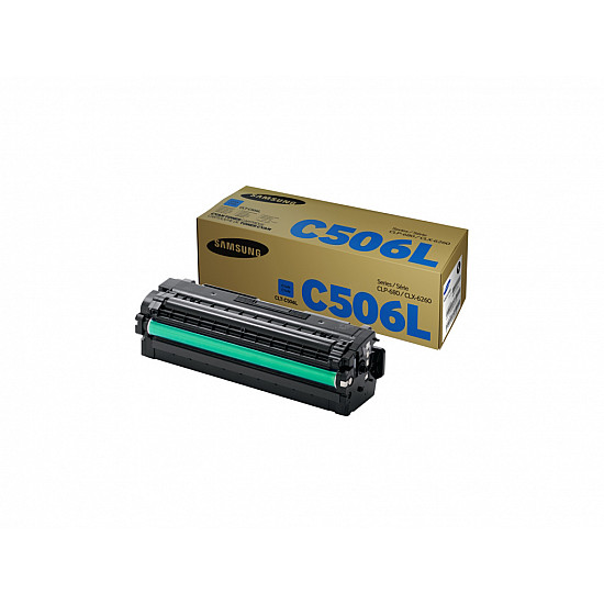 SAMSUNG CLT-C506L High Yield Cyan Toner Cartridge  (SU038A)