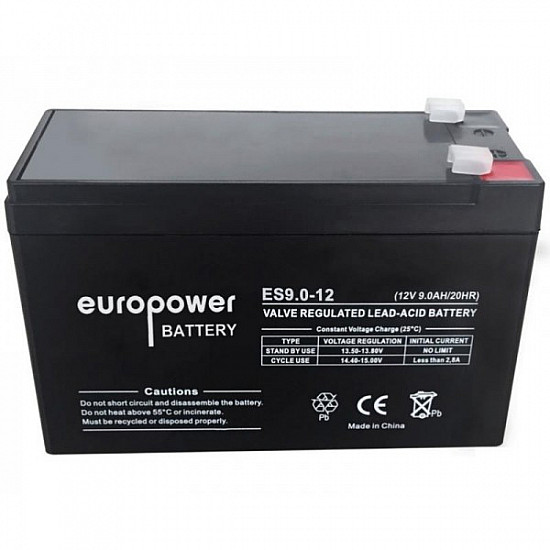 Europower UPS Battery ES12-9 12V 9Ah
