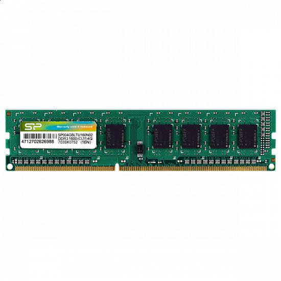 SILICON POWER 4GB DDR3, 1600MHz, CL11, SP004GBLTU160N02