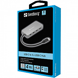 Sandberg USB HUB 4 port USB C - USB C 136-41