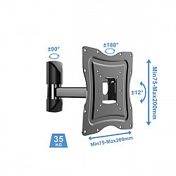 Kettz nosač za TV zglobni TVN-5502 17"-43"