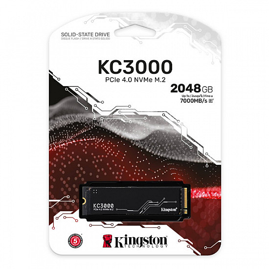 Kingston SSD M.2 NVMe 2TB SKC3000D, 2048G PCIe 4.0 x 4