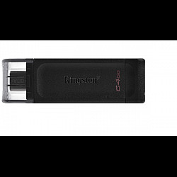 Kingston FLASH DRIVE 64GB USB Type C 3.2 DataTraveler 70 black DT70, 64GB 