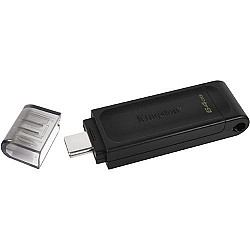 Kingston FLASH DRIVE 64GB USB Type C 3.2 DataTraveler 70 black DT70, 64GB 
