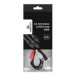 Cablexpert audio kabl CCA-458-2.5M 3.5mm-2xRCA M 2,5m
