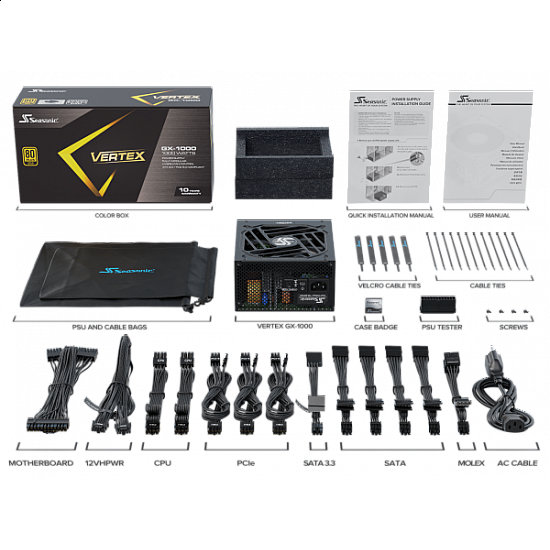 Seasonic napajanje 1000W VERTEX GX-1000 Modularno 80+ Gold