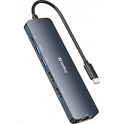 Sandberg docking station USB-C - HDMI, DP, LAN, 2xUSB 3.0, USB C PD 100W 136-43