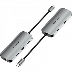 Vention docking station TOHHB USB-C HDMI, 3xUSB 3.0, PD 100W, RJ45
