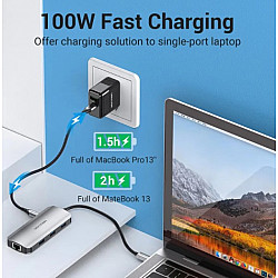 Vention docking station TOHHB USB-C HDMI, 3xUSB 3.0, PD 100W, RJ45