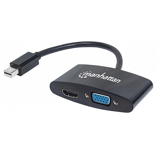 Manhattan adapter 152709 Mini DisplayPort, M - HDMI, VGA F Crni