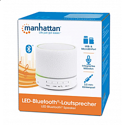 Manhattan Bluetooth zvučnik 165303 LED, 3W white