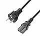 Stars Solutions kabl  naponski za PC 3x1.0 crni 1.8m