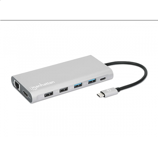 Manhattan docking station 130660 12in1 USB-C - 3xHDMI, 4xUSB, LAN, CR, PD 100W