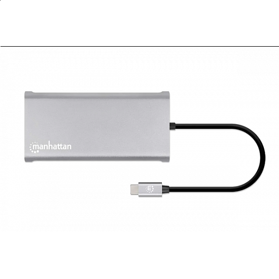 Manhattan docking station 130660 12in1 USB-C - 3xHDMI, 4xUSB, LAN, CR, PD 100W