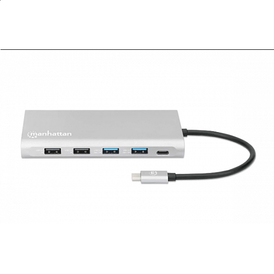 Manhattan docking station 130660 12in1 USB-C - 3xHDMI, 4xUSB, LAN, CR, PD 100W