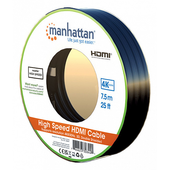 Manhattan kabl 308441 HDMI M, M 1080, 7,5m