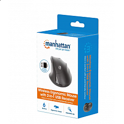 Manhattan miš Wireless Ergonomic 190237, black
