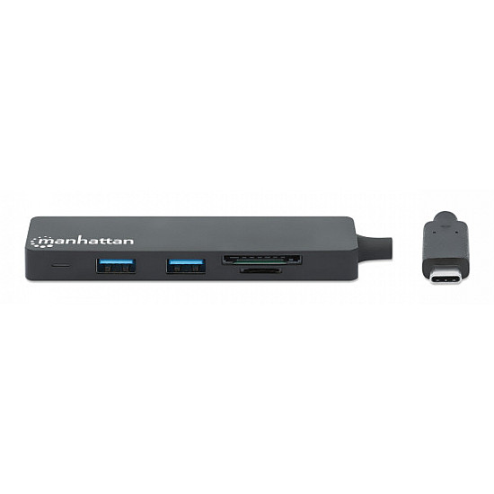 Manhattan USB-C HUB 3port  164948 3.2 G1, 5Gbps, CR, Crni
