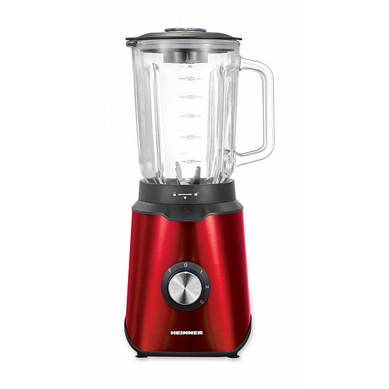 HEINNER blender HBL-1000RED 1,5l, 1000W, slaklena čaša, crveni