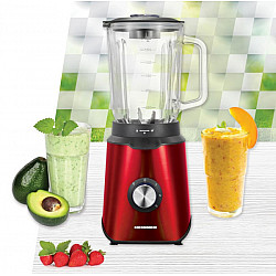 HEINNER blender HBL-1000RED 1,5l, 1000W, slaklena čaša, crveni