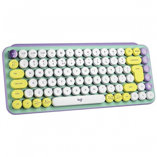 Logitech tastatura Pop Keys Daydream bela, ljubičasta US 920-010736