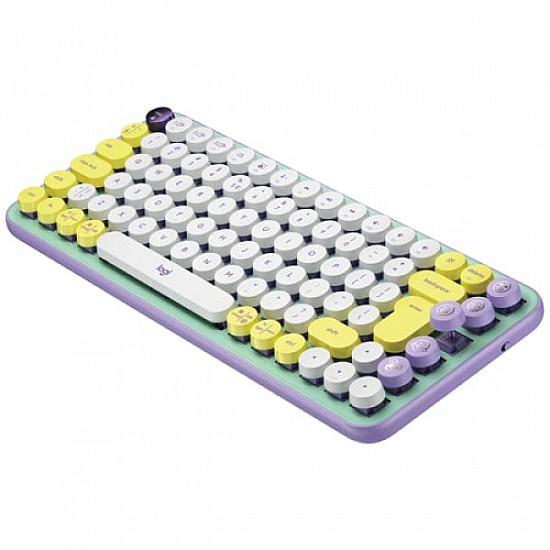 Logitech tastatura Pop Keys Daydream bela, ljubičasta US 920-010736
