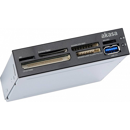 Akasa čitač kartica 3.5"  AK-ICR-07 Internal 6-Port Card Reader - black