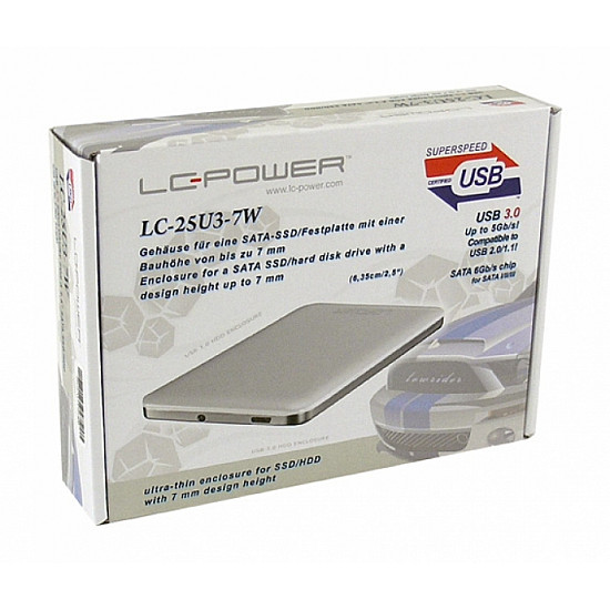 LC Power HDD Rack 2.5 LC-25U3-7W SATA White USB3 LC Power HDD Rack 2.5 LC-25U3-7W SATA White USB3