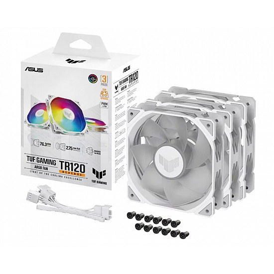 ASUS TUF GAMING TR120 ARGB REVERSE WHITE 3IN1 ventilator