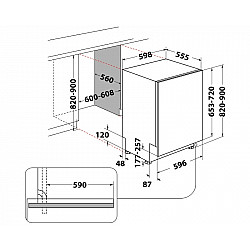 WHIRLPOOL WI 7020 P ugradna sudo mašina