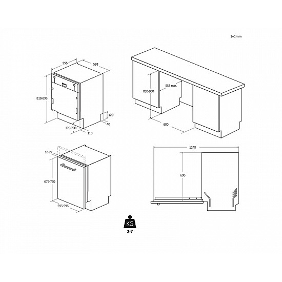 Hoover HI 3E9E0S Eco Power Inverter ugradna mašina za pranje sudova