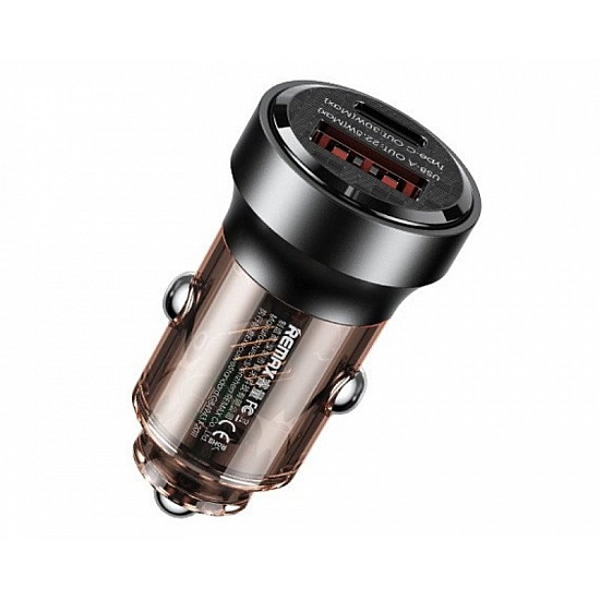 Remax auto punjač 1XUSB+1XTIP C QC 30W RCC338 crni