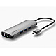 Swissten TIP C HUB 8 in 1 aluminijum sivi