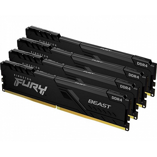 KINGSTON DIMM DDR4 128GB (4x32GB kit) 3200MHz KF432C16BBK4, 128 Fury Beast Black