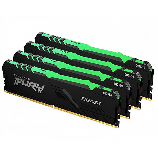KINGSTON DIMM DDR4 128GB (4x32GB kit) 3200MHz KF432C16BBAK4, 128 Fury Beast RGB