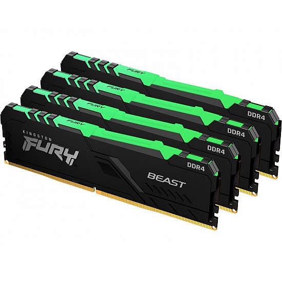 KINGSTON DIMM DDR4 128GB (4x32GB kit) 3600MHz KF436C18BBAK4, 128  Fury Beast RGB